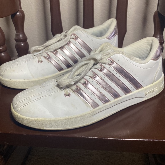 K-Swiss Sneaker White and Metallic Pink - Picture 3 of 7